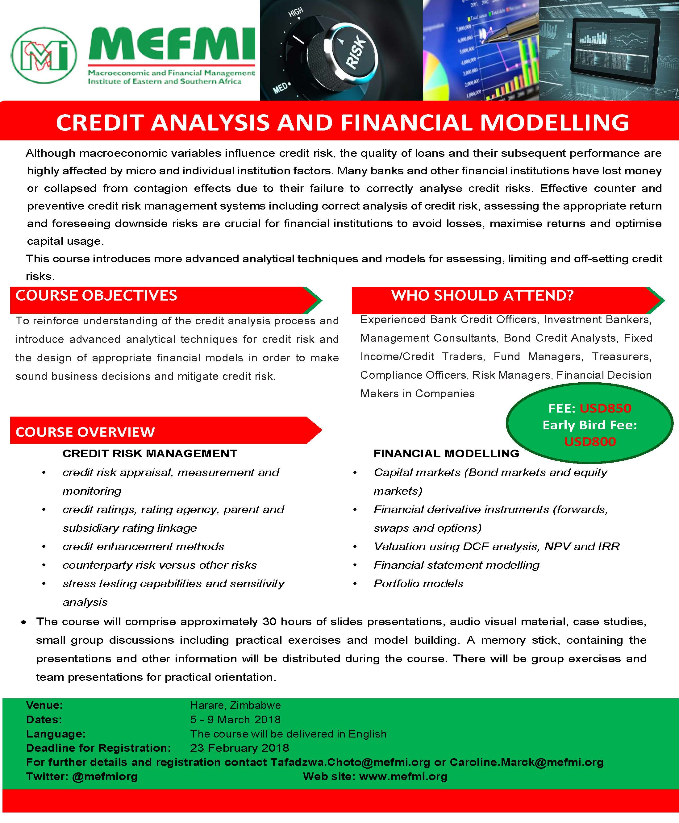 Credit Analysis andFinancial Modelling Flier